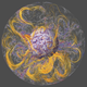 A simulation of the Earth’s magnetic field